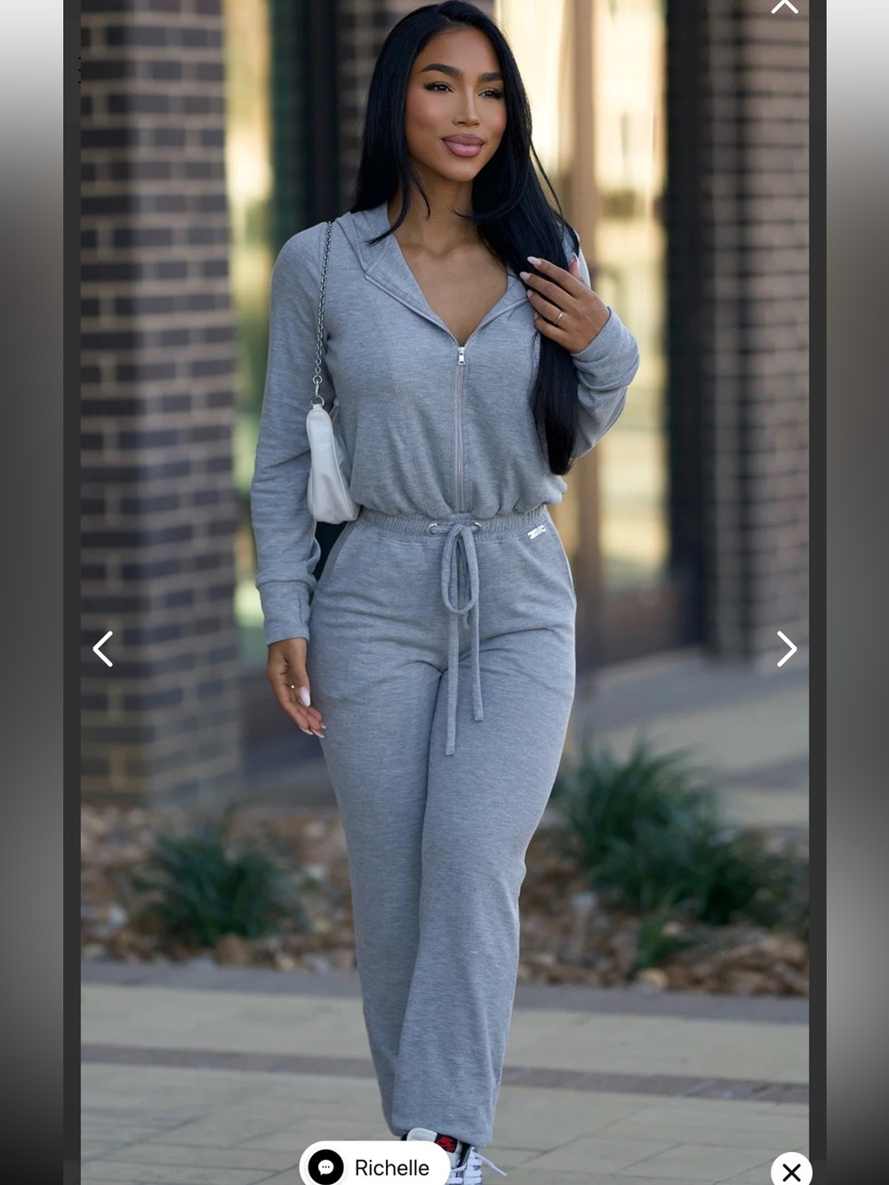 Bombshell Sportswear Flirty Gray Jumpsuit